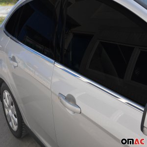 Ford Focus Window Trim - Omac - S.Steel - Gloss Silver - '12-'18